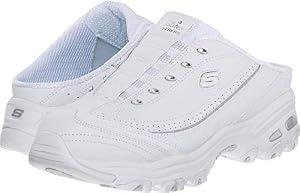 Skechers Skechers Women's D'Lites Wide Bright Sky Sport Sneaker Shoes, White/Silver, Size 6