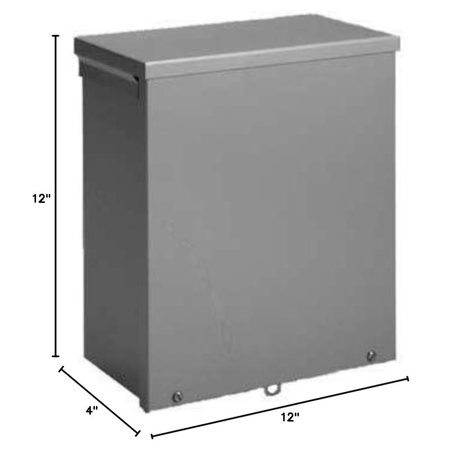 Hoffman A12R124 Enclosure, NEMA 3R, Screw Cover, 12" x 12" x 4", Gray, Steel