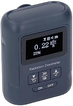 Geiger Counter Nuclear Radiation Detector, Dosimeter Gamma X Ray Tester, Portable Handheld Dose Alarm Easy Reading Multifunctional Radioactive Detector Meter 1500mAh