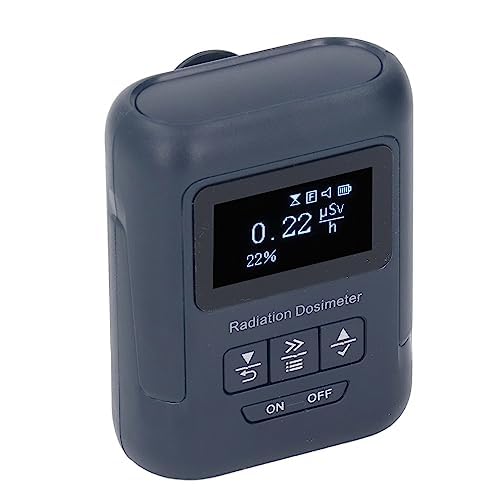 Geiger Counter Nuclear Radiation Detector, Dosimeter Gamma X Ray Tester, Portable Handheld Dose Alarm Easy Reading Multifunctional Radioactive Detector Meter 1500mAh