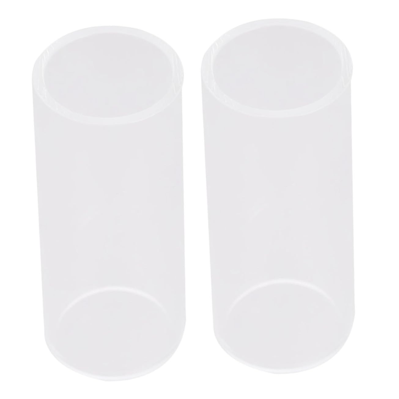 Garneck 2pcs Glass Guitar - Clear Bottleneck Slides for Enhanced Sustain and Intonation - for Electric and Acoustic Guitars Ideal for Musicians Seeking Superior