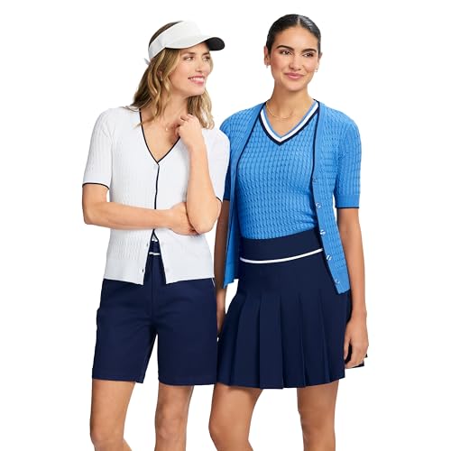 IZOD Women's Short Sleeve Cardigan Sweater4