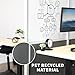 VIVO Modular Wall System, 2 PET and Whiteboard Panels, Professional Office Cubicle Dividers, Freestanding Privacy-Screen, 66 inches High, White and Dark Gray, PP-MWS63WB