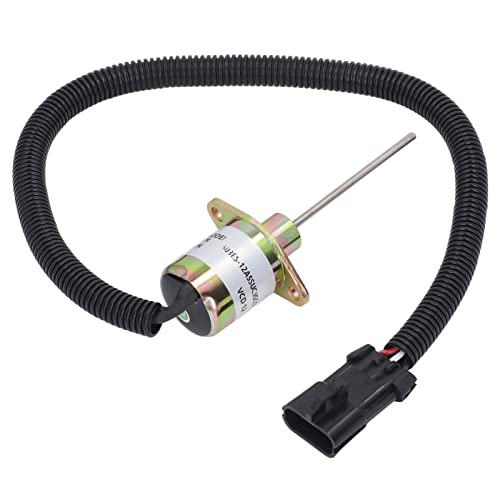 Válvula Solenoide de Cierre de Combustible, Estable, Precisa, 12 V CC, Solenoide de Cierre de Combustible Fuerte 1503ES 12A5SUC9SCC28 para Excavadora Cover