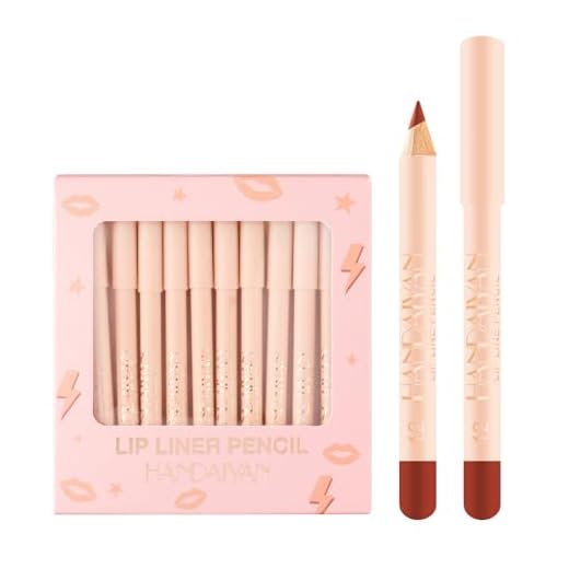 SZITW 12 cores batom fosco de longa duração conjunto de caneta delineador labial à prova d'água antiaderente lápis delineador labial 1.2g * 12 fácil de aplicar