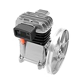 Luftkompressor Pumpenkopf 170L/Min mit Riemenscheibe - Doppelzylinder Pumpenmotorkopf für Gasförderung, Kühlung und industriellen Einsatz