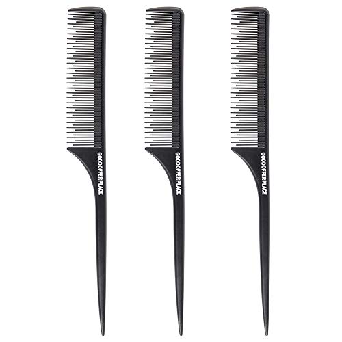 3 pack Alternate Tooth Rat tail Styling combs Parting combs Root Teasing combs hair combs for women （3 Pack ）