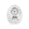 Shudehill Giftware 25th Silver Wedding Anniversary Mirrored Clock Gifts, 17cm x 13cm #1