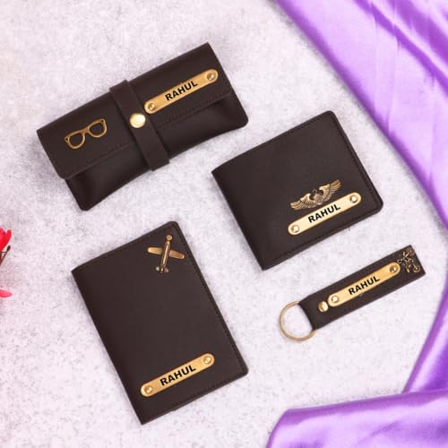 Image of ncgifts Personalized Leather Wallet Gift Hamper for Men | Gift for Man | Gifts for Man | Personalised Gifts for Men | Christmas Gifts | Secret Santa Gifts for Office Colleagues