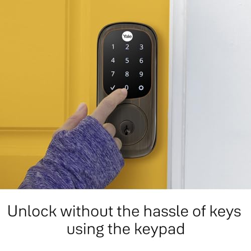 Image of Yale Assure Lock Deadbolt, Oil Rubbed Bronze Digital Touchscreen Non-Connected Keypad with Backup Key for Front or Back Entry Door, ‎YRD226-NR-0BP