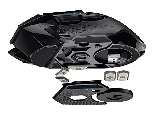 Image of Logitech G502 Lightspeed Wireless Gaming Mouse, 25K Hero Gaming Sensor, 25600 DPI, RGB, Ultra-Light, 11 Programmable Buttons, Long Life Battery, PowerPlay-Compatible, PC - Black