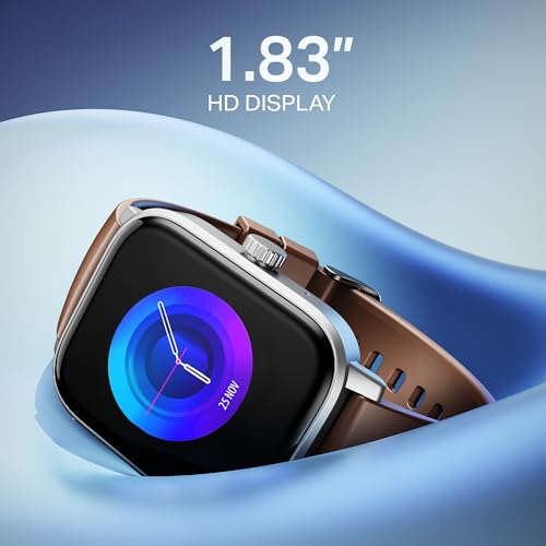 Image of Boat Wave Call 3 Smartwatch 1.83 inch HD Display with Animated Watch Faces; BT Calling, Functional Crown, Multiple Sports Modes, IP68, HR, SpO2 Monitor, Smart Watches for Men & Women (Timber Brown)