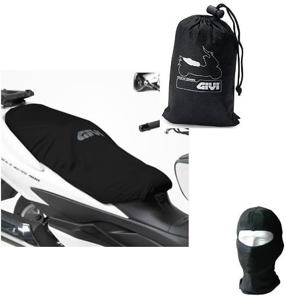 Compatible with TGB Tapo 50 Seat Cover Givi S210 Waterproof Universal Fabric 117 cm Length Saddle Cover for Motorcycles Scooters Elastic Edges Black