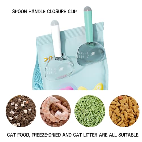 Sonwaha 2 Stück Schaufel für Hundefutter Futterschaufel Haustiere Griff mit Clip Futterschaufel Kann Auch für Reis, Mehl und Andere Getreidearten Verwendet Werden