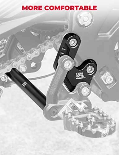 Image of KEMIMOTO Foot Peg Extension Bracket Kits Compatible with Sur-Ron Light Bee X and S X260 X160 Segway for Electric Dirt Bike Surron Foot Peg Extenders,Black