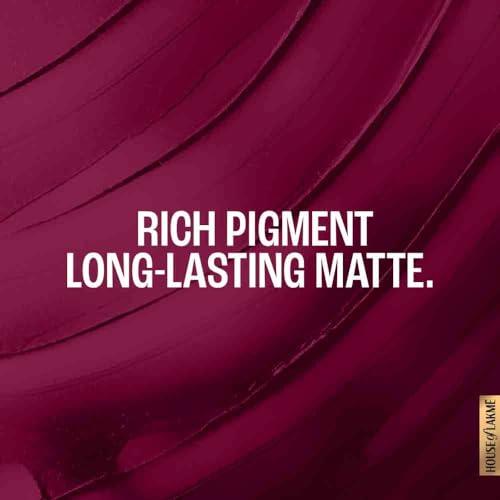 Image of Lakme Forever Matte Lipstick, Waterproof, Non Drying, Creamy Matte Bullet Lipstick Made With French Rose Oil Extracts, Red Marsala, 4.5g (Pack of 2)