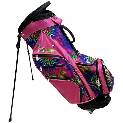 Birdie Babe Womens Golf Bag Pink Tie Dye Ladies Hybrid Stand Golf Bag Cover