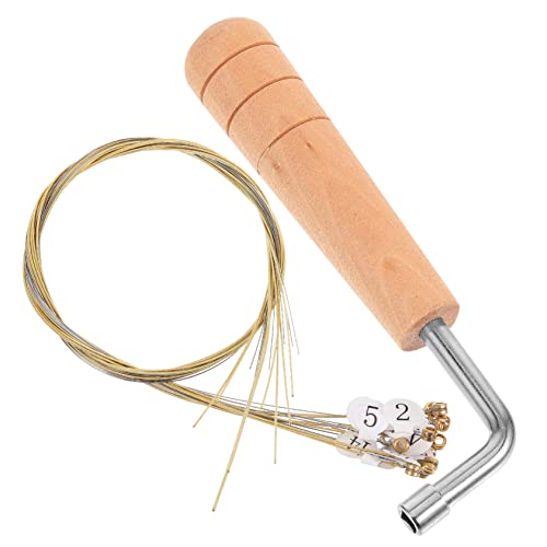 BESTonZON Lyre Strings Kit 16 Metal Strings for Harp Lyre Tuning Wrench for Harp Strings