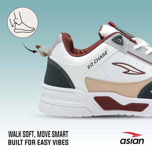 Image of ASIAN Tango-01 Men's Sneakers | Stylish Synthetic Upper, Air-Cooled Cushion Comfort, Durable PVC Sole | Daily Use Shoes for Office & Travel