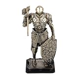 Decoración creativa para el hogar: esta figura de resina de caballeros vintage agrega un toque de encanto medieval a cualquier sala de estar u oficina, convirtiéndola en una pieza destacada en su colección de decoración, escudo de caballero, figuras de acción de caballero