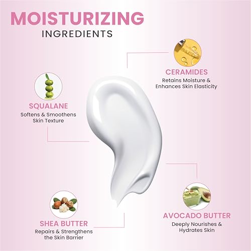 Image of Mintree Hand Cream for Women, Hydrating & Nourishing with Shea Butter, Avocado Butter, Ceramides & Squalane, Purple | 48 HR Moisture & Aromatic Floral Scent | Non-Greasy, Suitable for All Skin Types , 30g