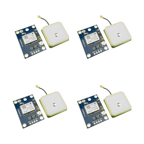 4-Pack GY-NEO6MV2 NEO-6M GPS Flight Controller Module 3V-5V with Super Ceramic Antenna for Arduino EEPROM APM 2.5