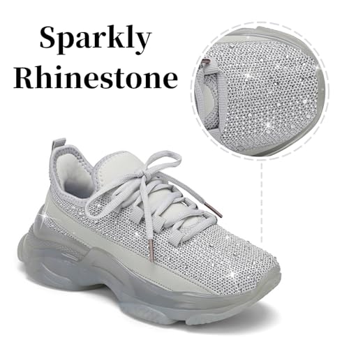 Running Shoes for Women Fashion Rhinestone Sneakers Womens Walking Shoes Comfortable Chunky Ladies Tennis Shoe2