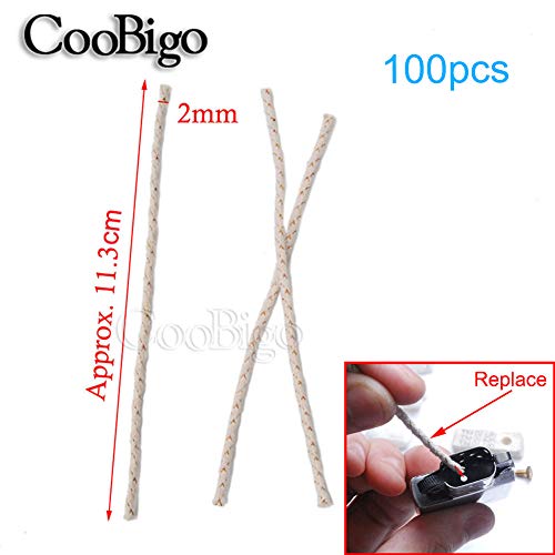 100pcs Oil Lighter Wick Copper & Cotton Material Kerosene Petrol Lighter Accessories #FLQ215-C