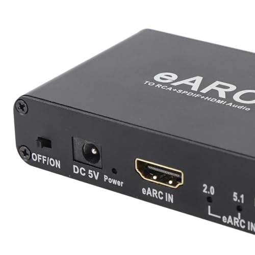 Extractor de Audio HDMI ARC de 192 KHz, EARC, Extractor de Audio ARC HDMI 2.1, Convertidor DAC HiFi de 24 Bits y 192 KHz a óptico, Conector de 3,5 Mm, Adaptador de Sonido de TV