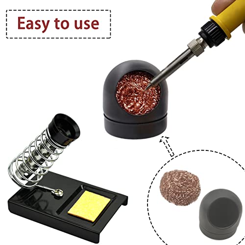 Image of Soldering Iron Stand Holder with Tip Cleaner and Sponge Brass Base