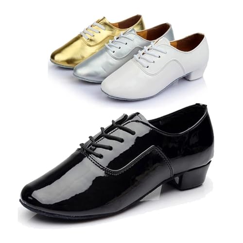 Latin Dance Shoes Man Men's Latin Shoes Ballroom Tango Jazz Dance Shoes Performance Show Soft Leather Sole Modern Square Shoes2