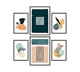 cuadros modernos para comedor en venta ✔️ Contenido del paquete: Set de 6 pósteres 2 A4 21 x 30 y 4 A5 15 x 21 - impresos con tintas de última generación en papel Premium grueso