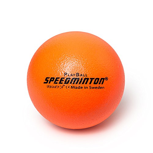 Speedminton Playball, 12 cm  Pelota de gomaespuma, Unisex, Playball, 12cm, Naranja neón, 12 cm