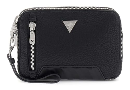 Sac bandoulière GUESS Torino double zip noir compact et polyvalent