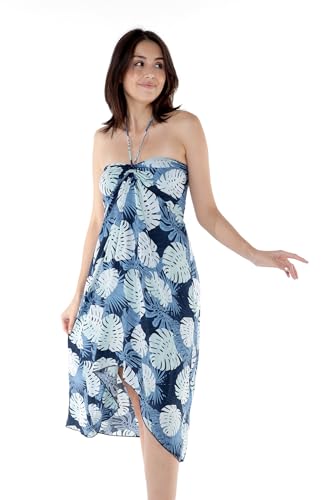 Image of Matchable Couple Hawaiian Shirt or Dress Signature Prints Pacific Palm | Sold Individually; Matchable Couple Collection; Soft Comfortable Fabric; Signature Tropical Prints; Vacation Ready