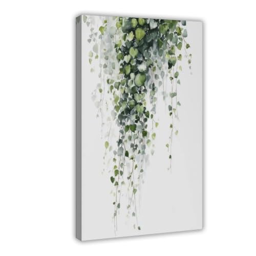 Poster toile lierre idée cadeau originale pour grand mur calme