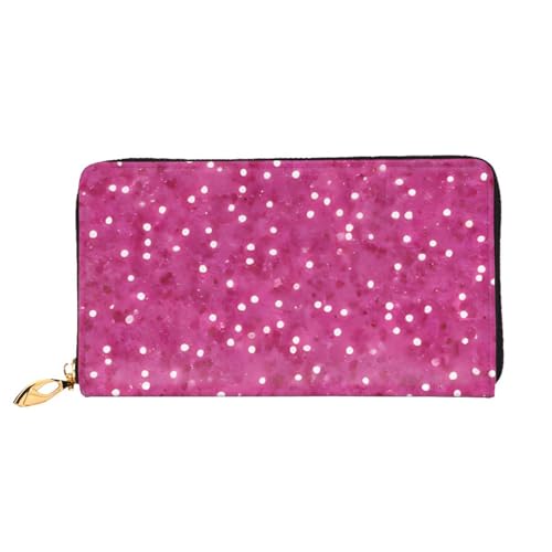 Glitter Pattern Long Leather Wallet,Large Capacity Soft Pu Leather Purse For Women With Multiple Card Slots Phone Pocket And Zipper Coin Purse Stylish Phone Card Holder Clutch