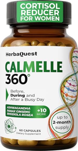 HerbaQuest Cortisol Reducer for Women – Rhodiola Rosea Supplement with Ashwagandha & L-Tyrosine,...