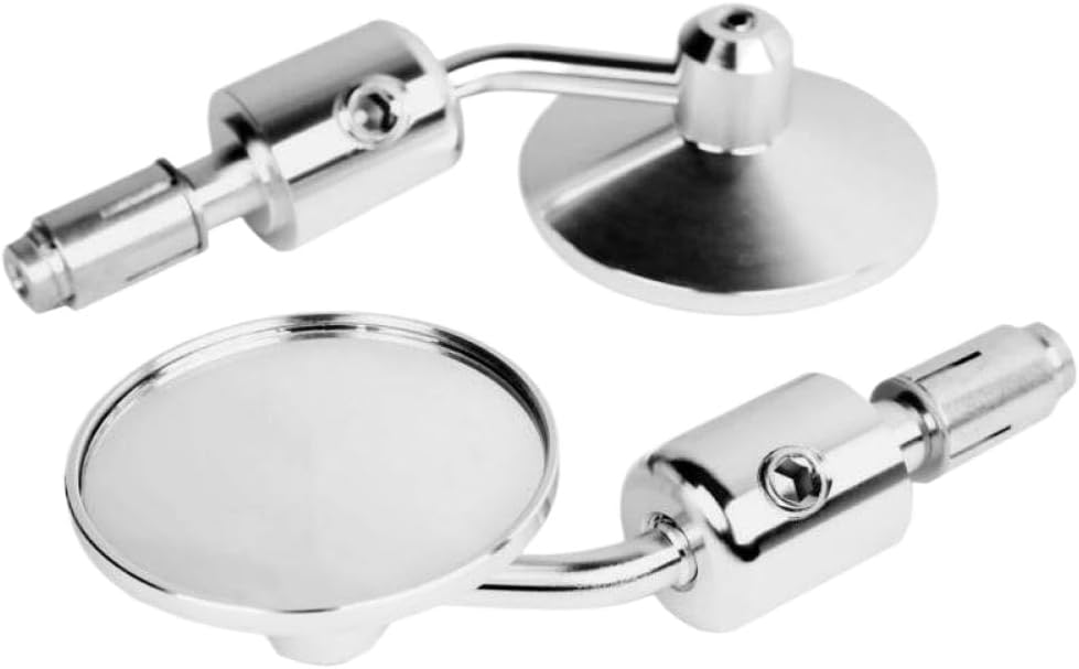 Motorcycle Rear View Mirror 3 Inch Handle Bar End 7/8 Inch Compatible With Motorcycle Chopper(Silver)