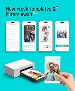 Liene M100 4x6'' Photo Printer, Phone Printer 100 Sheets & 3 Cartridges, Full-Color Photo, Portable Instant Photo Printer for iPhone Android, Thermal Dye Sublimation, Wi-Fi Picture Printer 100 Papers — photo 5 of 6