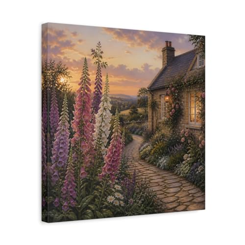 Toile cottage garden carrée pour une ambiance bucolique