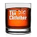 Veracco The Catfather Whiskey Glass – Funny Dad Gifts for Men – Unique Old Fashioned for Father's Day, Cat Lovers, Bourbon & Whiskey Fans – 11 oz Cup