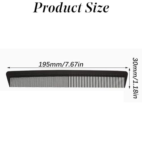 Men’s Hair Comb, Shatterproof Premium Carbon Comb, Anti-Static Fine Hair Comb for Hair Cutting, Hairdressing Comb for Men and Women