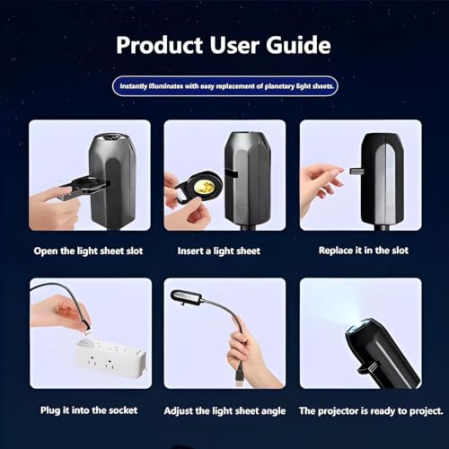 Image of 360-Degree Earth Projection Night Light, USB Star Lamp with Galaxy Display, Romantic Room Decor