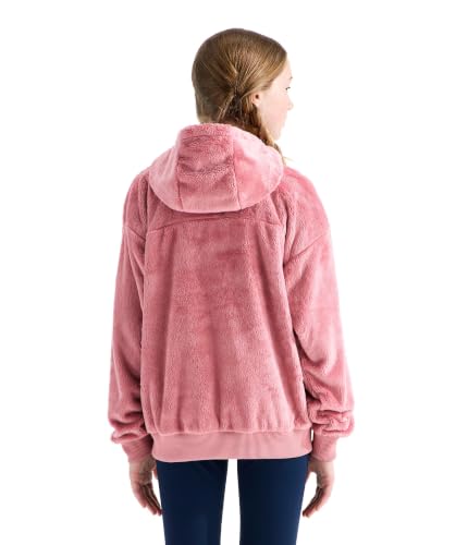 Image of THE NORTH FACE Girls' Osito Full Zip Hoodie | Fleece Hooded Jacket With Hand Pockets & Durable Ribbed Collar