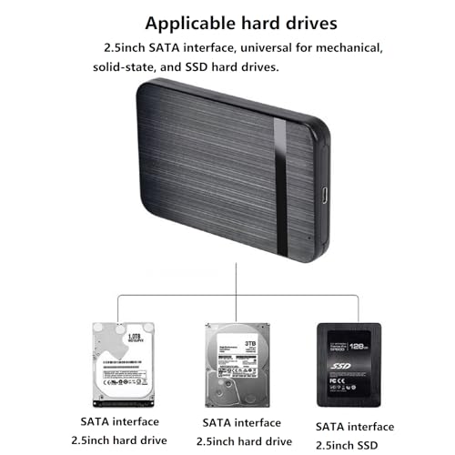 Carcasa externa para disco duro SATA 2.5" USB 3.1 miniatura 7