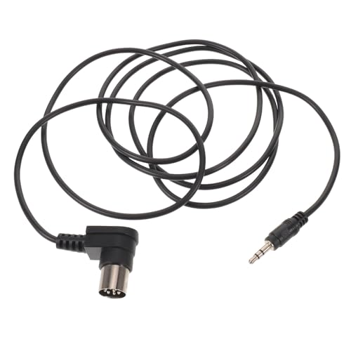 MIDI 8 Pin DIN Cable, Male to 90 Degree 3.5 Mm 1/8'' Male TRS Stereo Audio Cable with Jack Plug for Amplifier, Speaker, Mixer, MIDI Keyboard