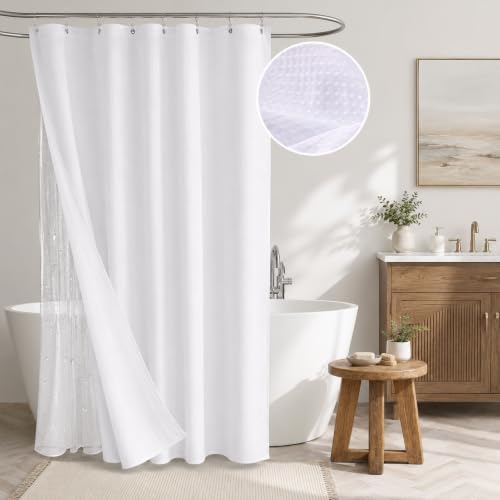 Rideau de douche imperméable LaCyan pour préserver une salle de bain sèche - 3