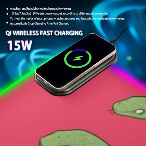 Tapis de souris de jeu Medusa Wirel Charging tapis de souris grand format