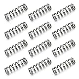 Cilky 20pcs Small Compressed Spring 304 Stainless Steel Pen Spring, Release Spring 10-30mm (0.39'-1.18') Length, Outer Diameter 4-6mm (0.16'-0.24') Small Springs Compression(0.3mm*4mm*10mm)